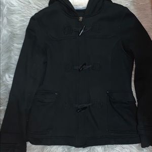 Black jacket w fur hood